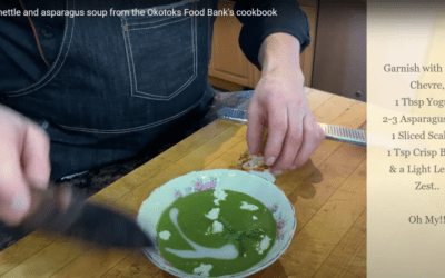 Video: Creamy nettle and asparagus soup from the Okotoks Foodbank’s Cookbook