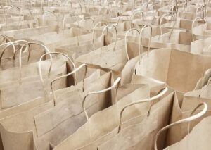 Empty Foodbank Paper Bags